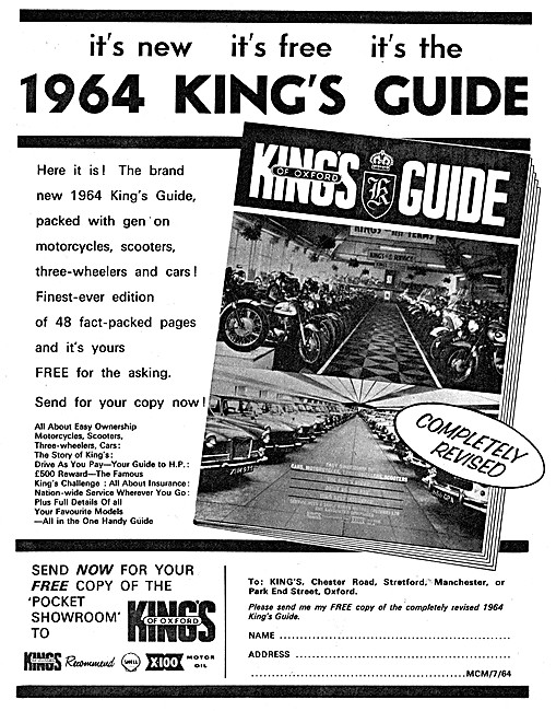 Kings Motorcycle Sales - Kings Guide 1964                        