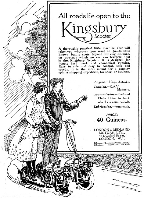 1920 Kingsbury Motor Scooters                                    