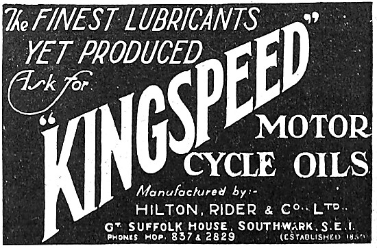 Kingspeed Motor Cycle Oils                                       