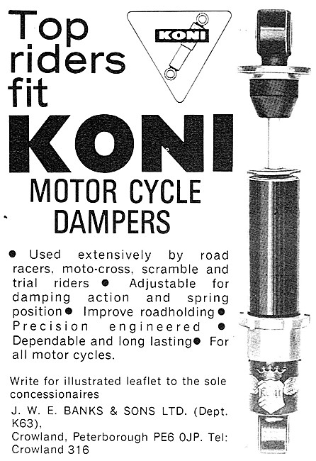Koni Motor Cycle Dampers - Koni Motor Cycle Shock Absorbers      