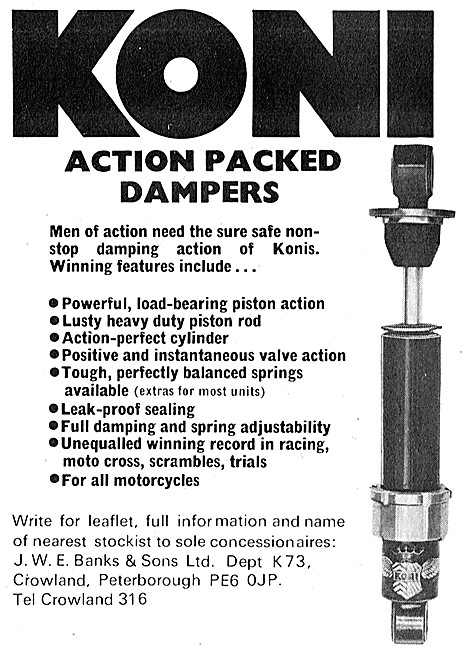 Koni Dampers - Koni Motor Cycle Shock Absorbers                  