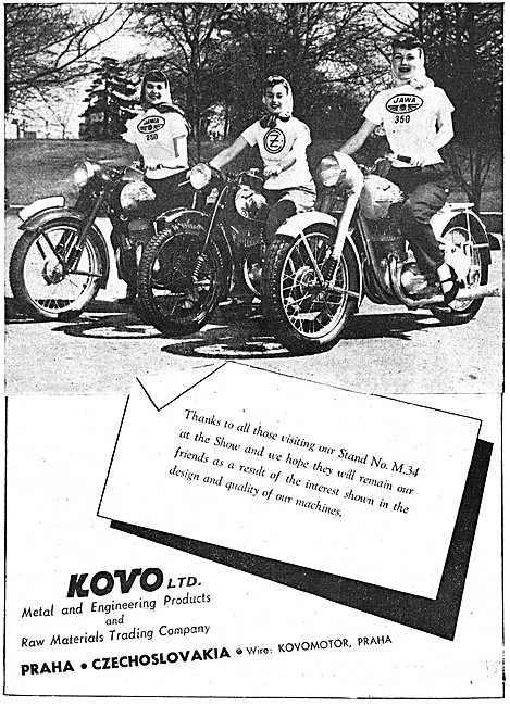 The 1949 Range Of Czech Kovo Motor Cycles                        