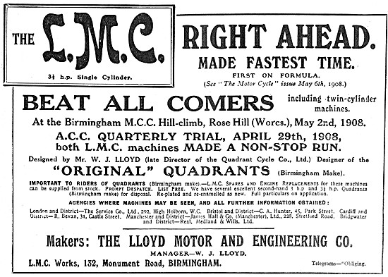 L.M.C. Lloyd Motor Cycles                                        