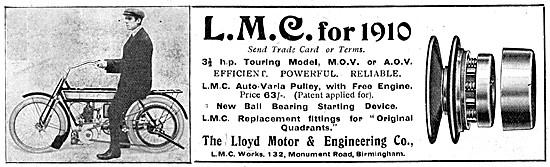 1909 L.M.C. Motor Cycles - LMC Motor Cycles                      