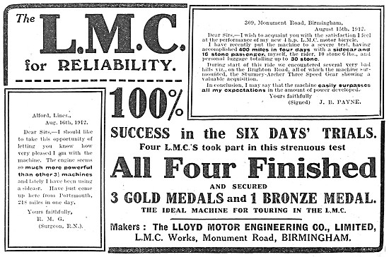 L.M.C. Motor Cycles - LMC                                        