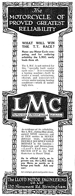 L.M.C. Motor Cycles - LMC Motor Cycles 1913                      