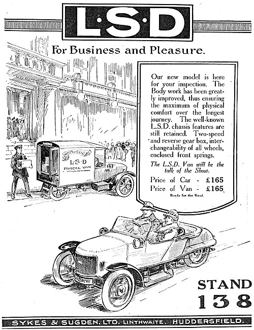 1921 L.S.D. Cyclecar - LSD Three Wheel Cyclecars & Vans          