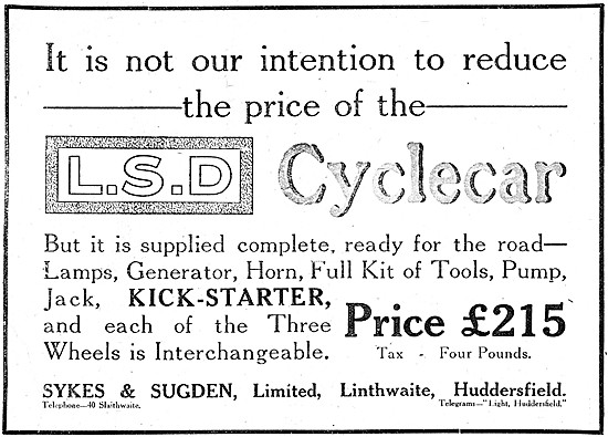 L.S.D. Cyclecar - LSD Three Wheel Cyclecar                       