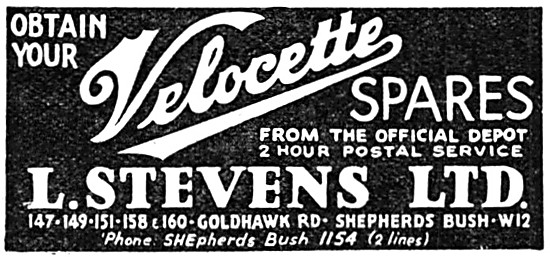 L.Stevens Velocette Sales & Service                              