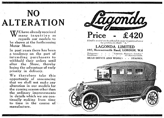 Lagonda Cars                                                     