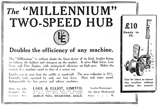 Lake & Elliot Millennium Two-Speed Hub                           