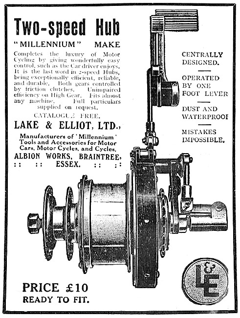 Lake & Elliot Millennium Two-Speed Gear Hub                      