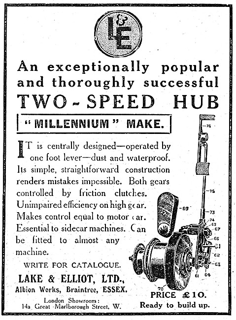 Lake & Elliot Two-Speed Hub - Millennium Hub                     