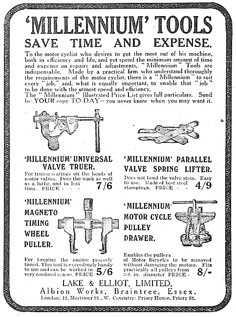 Lake & Elliot Millennium Tools 1914                              