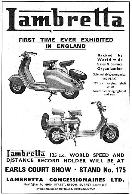 Lambretta 125 Motor Scooter 1951                                 