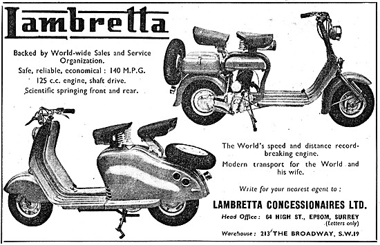 1952 Lambretta 125cc Motor Scooter                               