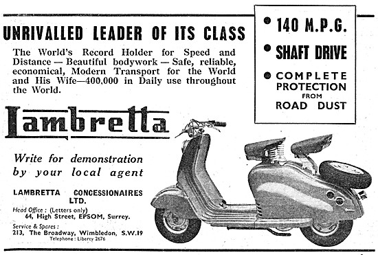 Lambretta Motor Scooters 1952                                    