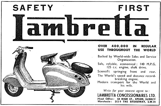 1952 Lambretta 125 cc Motor Scooter                              