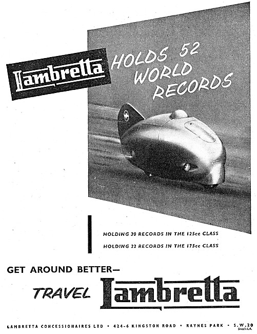 1957 Lambretta Motor Scooters Advert                             