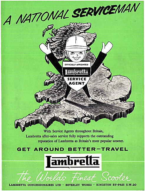 1958 Lambretta Motor Scooter Advert                              