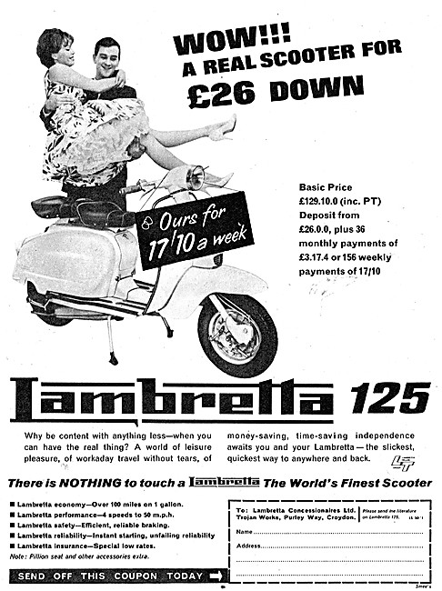 Lambretta 125cc Motor Scooter                                    