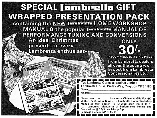 Lambretta Scooters Presentation Gift Pack 1971                   