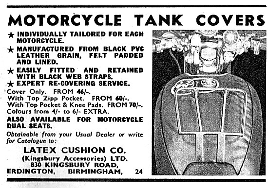 Latex Motorcycle Tank Covers                                     