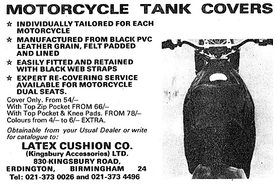 Latex Motor Cycle Tank Covers                                    