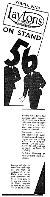 Laytons Of Oxford Motorcycle Sales 1931                          