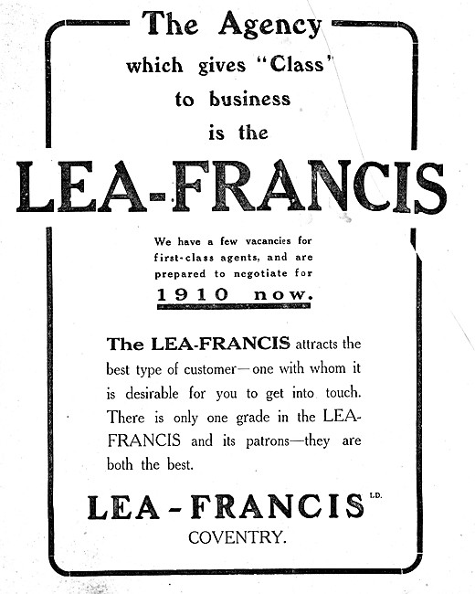 Lea-Francis Motor Cycles                                         