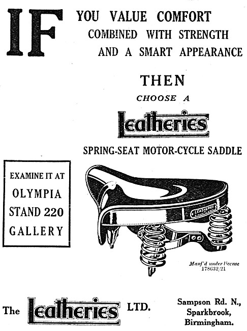 Leatheries Motor Cycle Saddles                                   