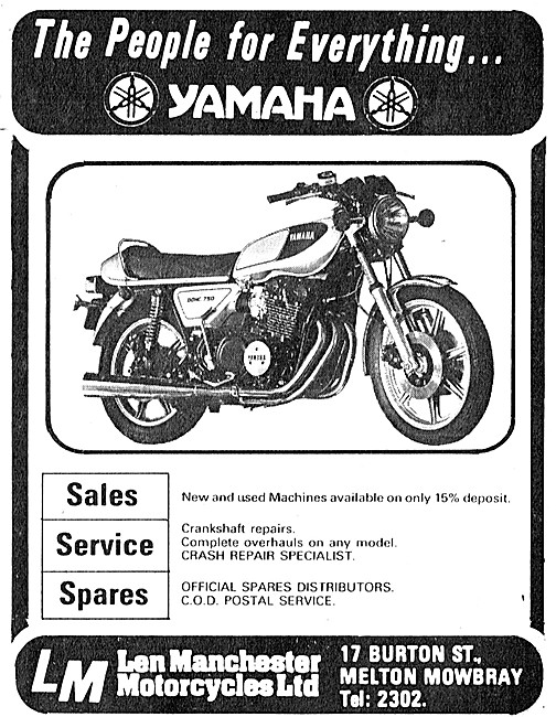 Len Manchester Yamaha Motor Cycle Sales & Services               