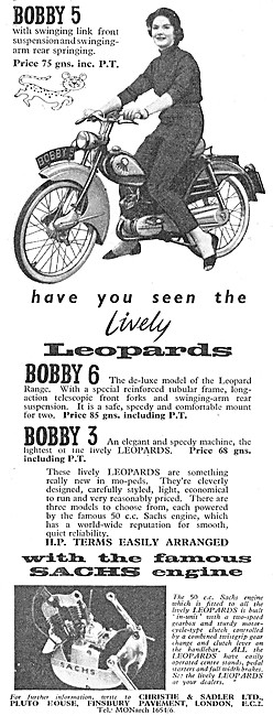 1956 Leopard Bobby 3 & 6 Moped                                   