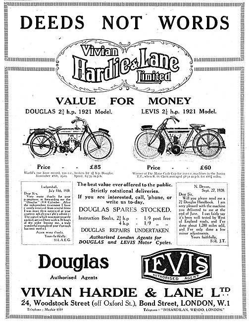 LeviVivian Hardie & Lane Douglas & Levis Motor Cycle Agents      