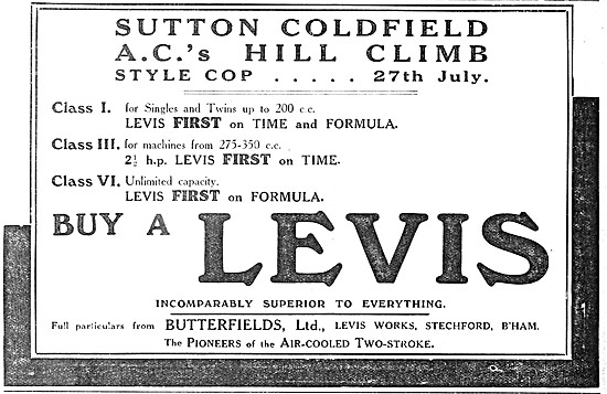 1914 Levis Motor Cycles - Levis Motorcycles                      