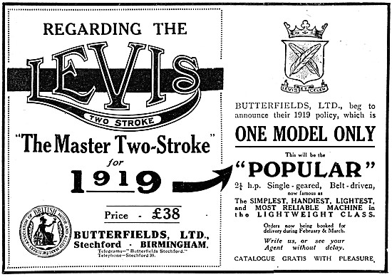 Levis Popular Two-Stroke Motor Cycle - Levis Master Two-Stroke   