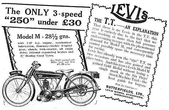 1927 Levis Model M Motor Cycle - Levis Motorcycles               