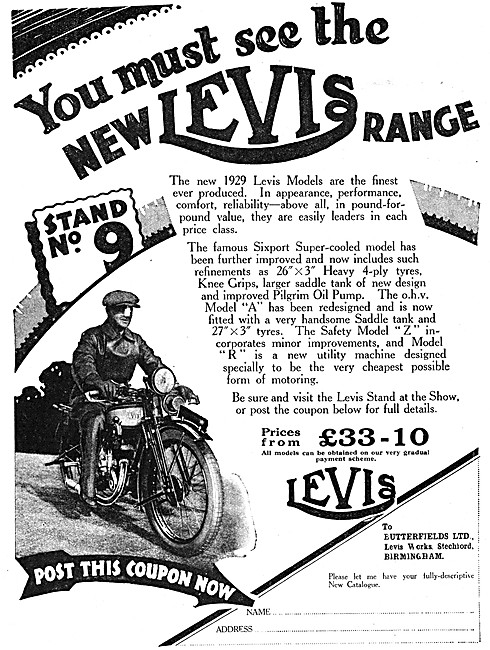 1928 Levis Motor Cycles - Levis Motorcycles                      
