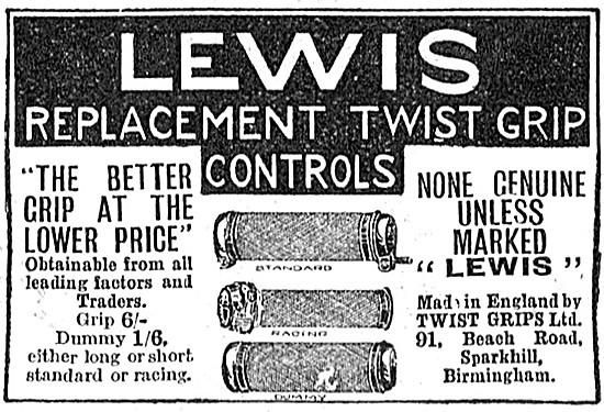 Lewis Replacement Twist Grip Controls                            