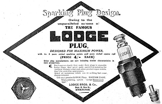 Lodge Spark Plugs 1912                                           