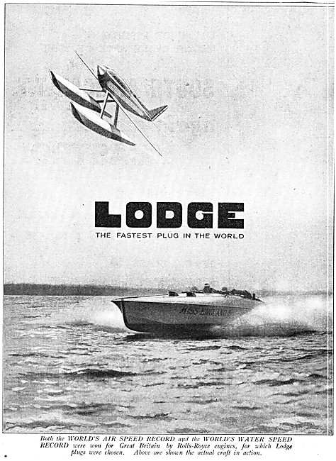 Lodge Spark Plugs 1932                                           