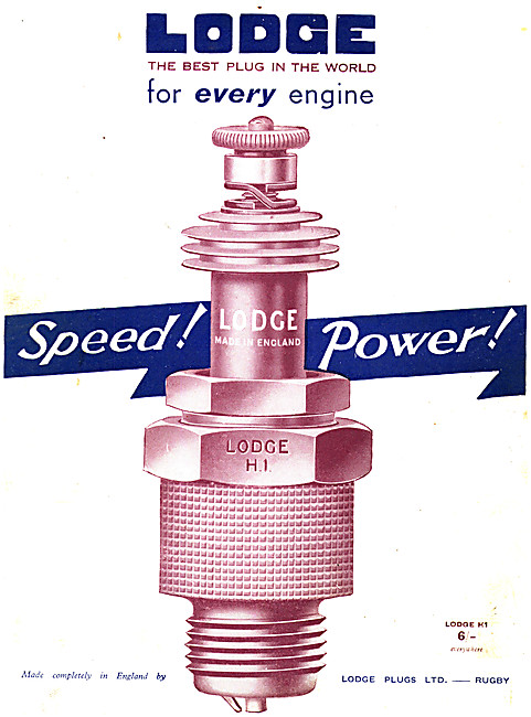 Lodge Spark Plugs 1934 Advert                                    