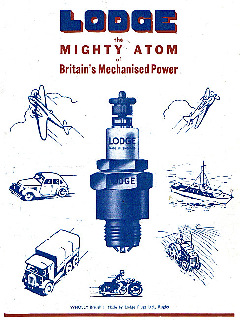 Lodge Sparking Plugs 1942 Advert                                 