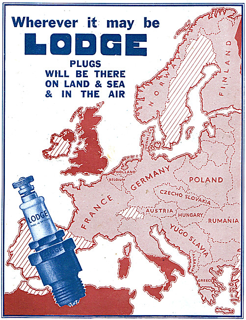 Lodge Spark Plugs 1943 Advert                                    