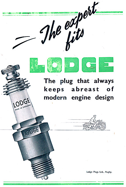 Lodge Motorbike Spark Plugs 1947                                 