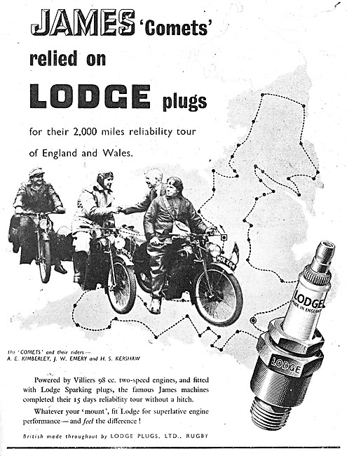 Lodge Motor Cycle Spark Plugs                                    