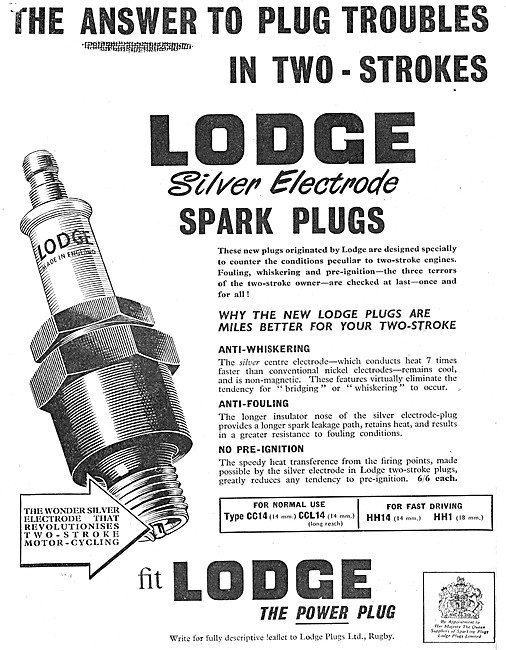 Lodge Spark Plugs For Two-Stroke Motorcycles                     