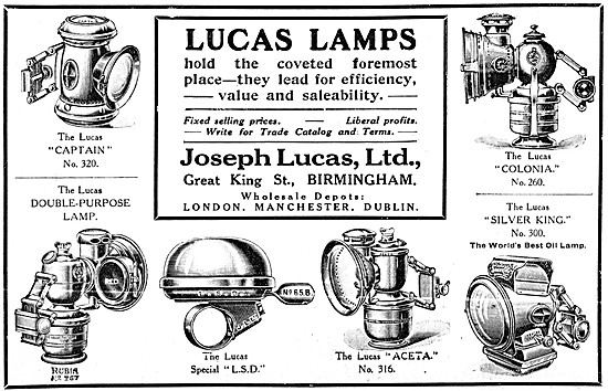 Lucas Motor Cycle Lamps                                          