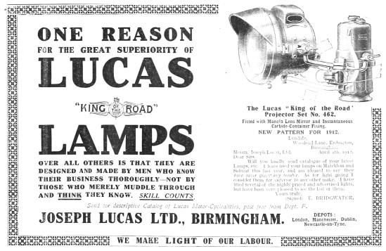 Lucas King Of The Road Projector Headlight Set No.462            