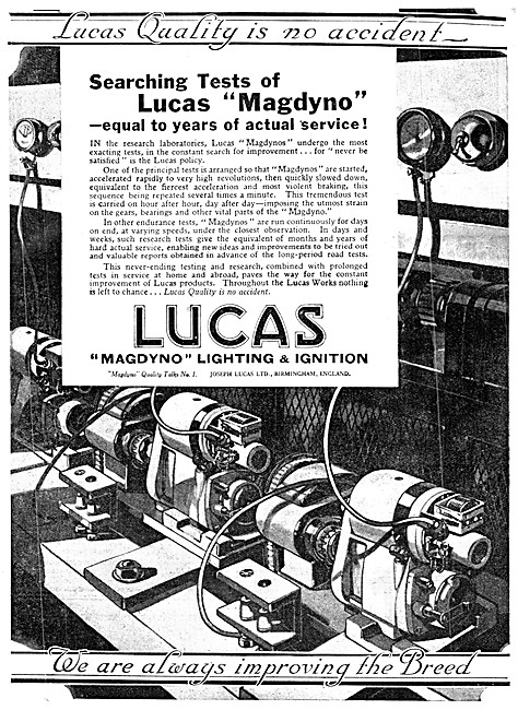 Lucas Magdyno 1931 Advert                                        